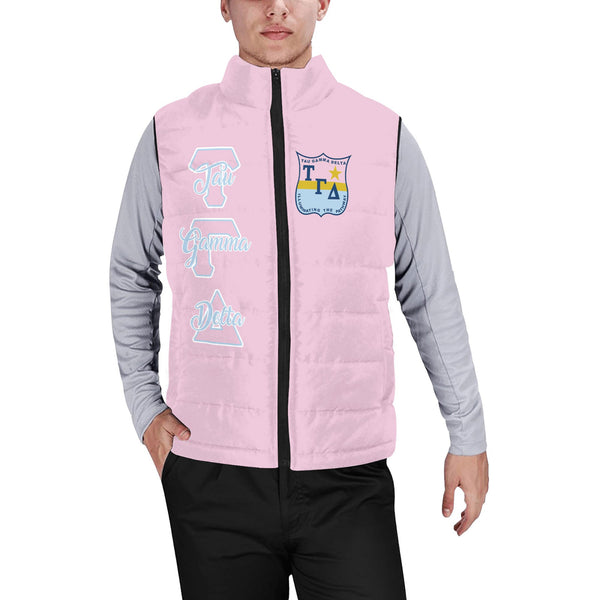 Sorority Jacket - Personalized Tau Gamma Delta Men Padded Jacket Vest Original Style