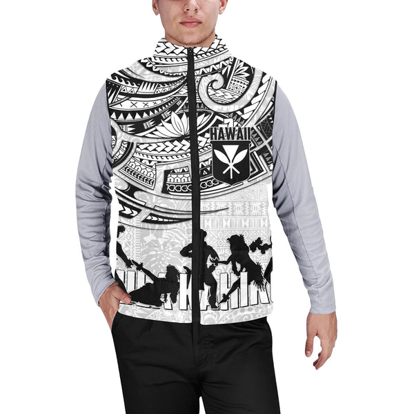 Hawaiian Hula Kahiko Men Padded Jacket Vest