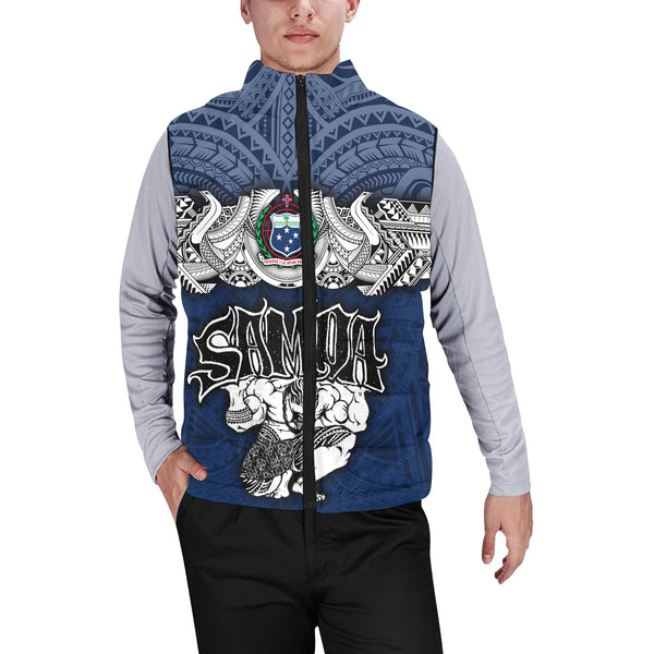 Custom Samoa Warrior Men Padded Jacket Vest