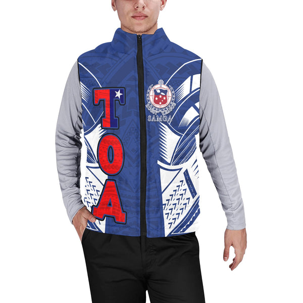 Custom TOA Samoa Rugby Men Padded Jacket Vest