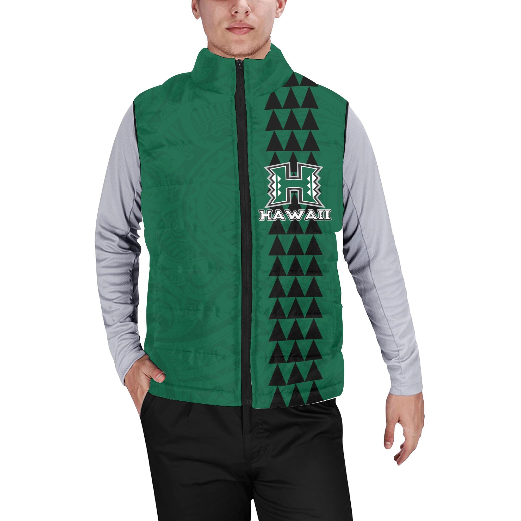 Custom Hawaii Rainbow Warriors Rugby Men Padded Jacket Vest