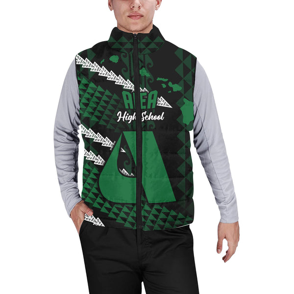 Hawaii Aiea High School Custom Men Padded Jacket Vest Map Style