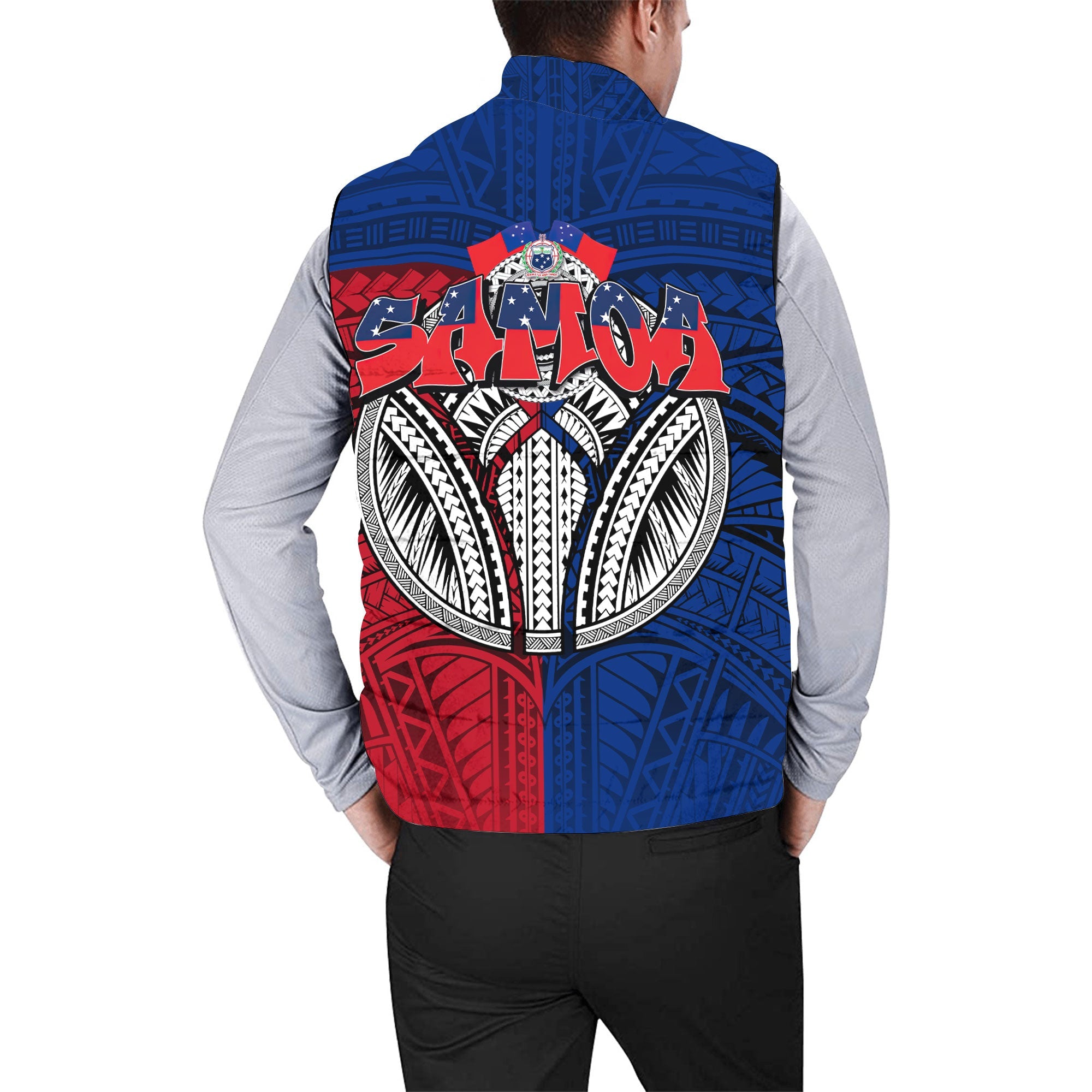 Samoa Independence Day 1st June Men Padded Jacket Vest