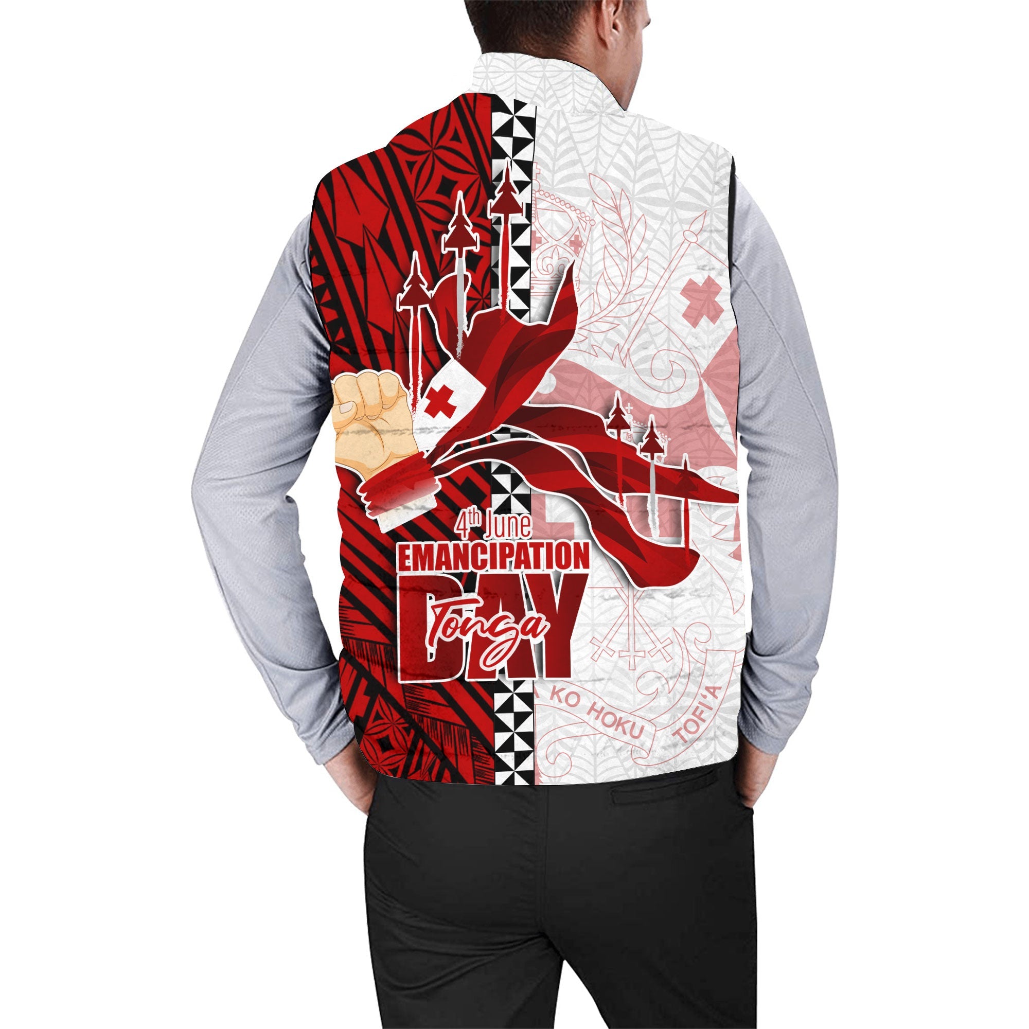 Tonga National Emancipation Day Men Padded Jacket Vest