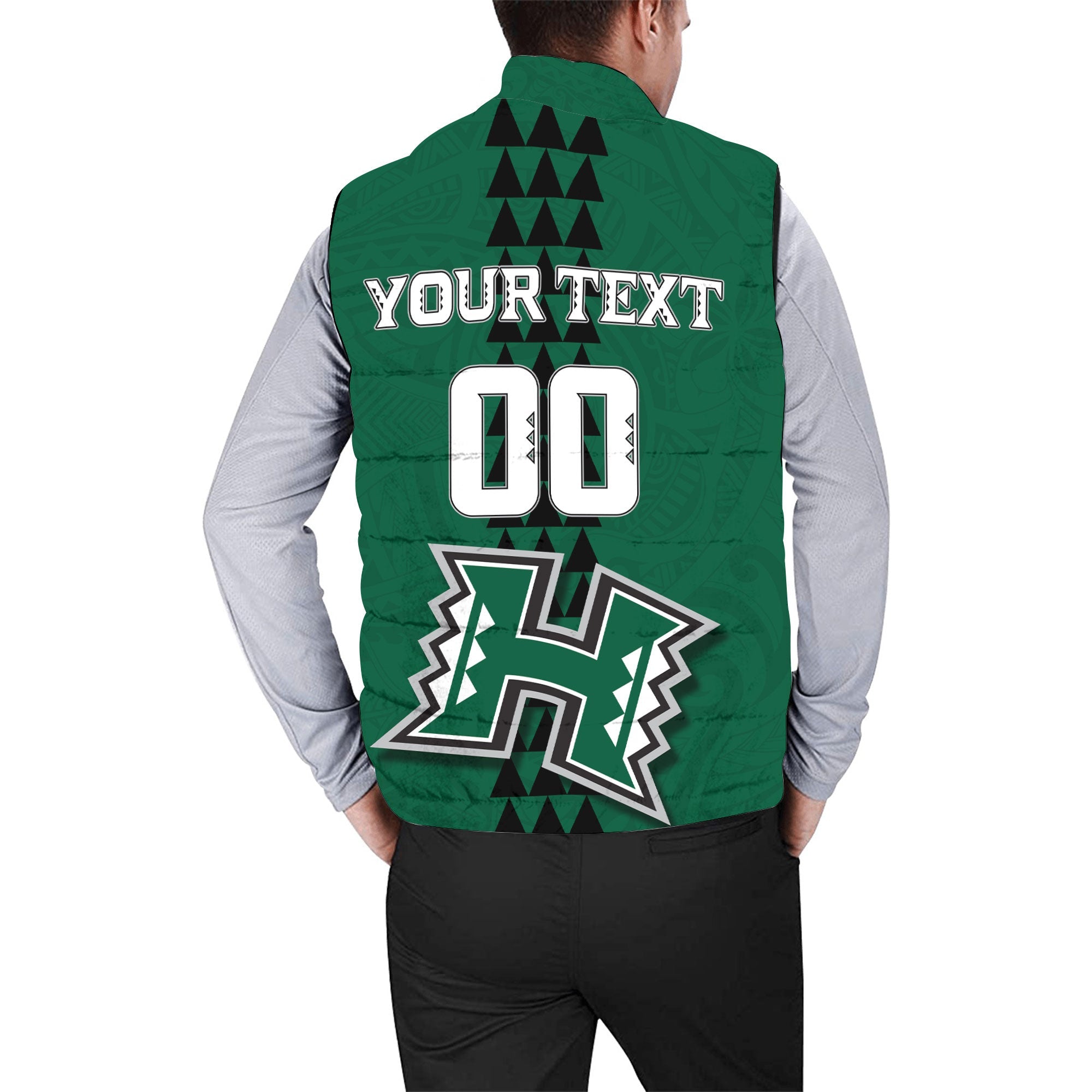 Custom Hawaii Rainbow Warriors Rugby Men Padded Jacket Vest