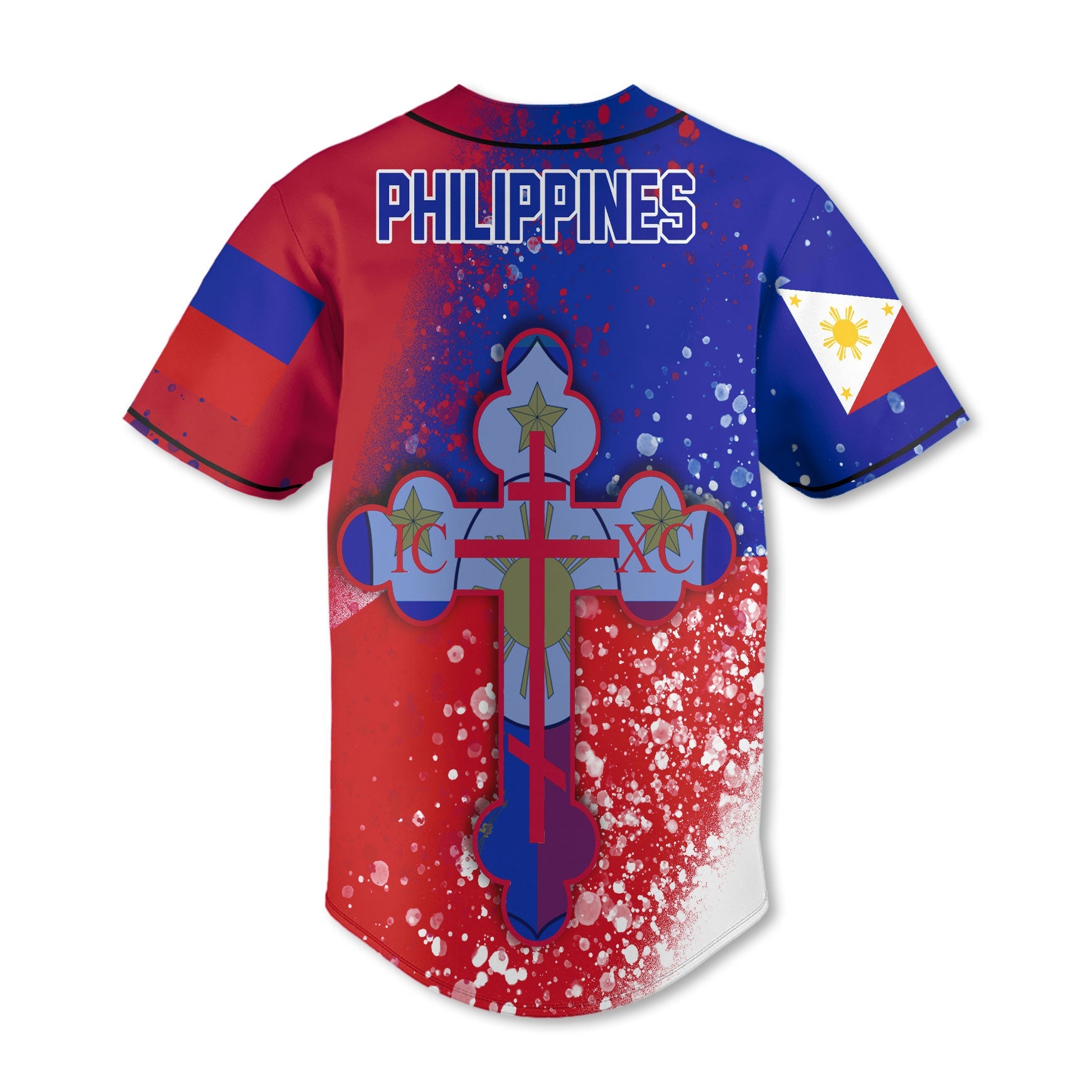 Philippines Baseball Jersey Flag & Coat Of Arms Orthodox Style