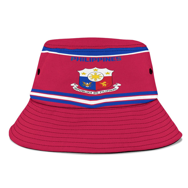 Philippines Bucket Hat Flag & Coat Of Arms Hockey Style