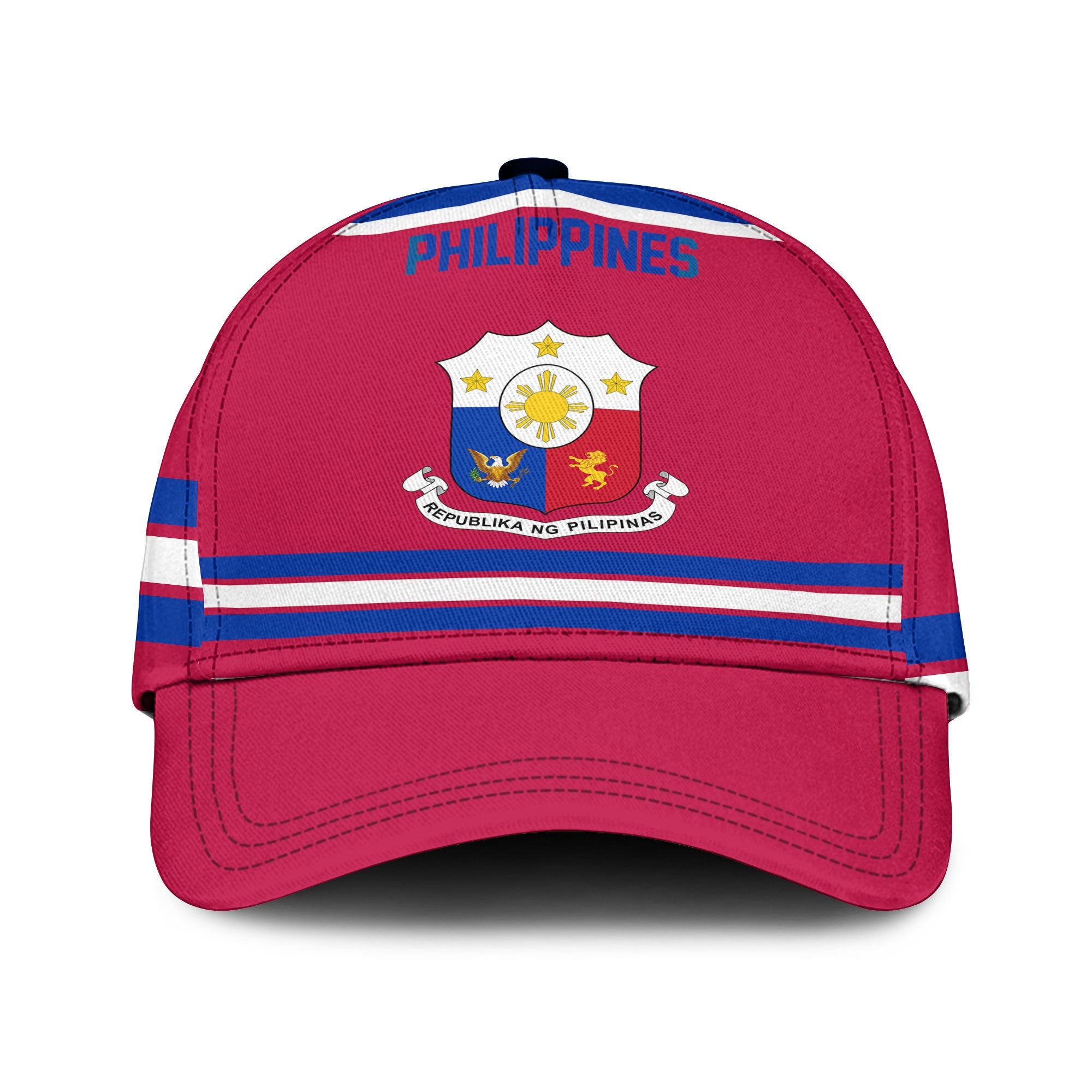 Philippines Classic Cap Flag & Coat Of Arms Hockey Style