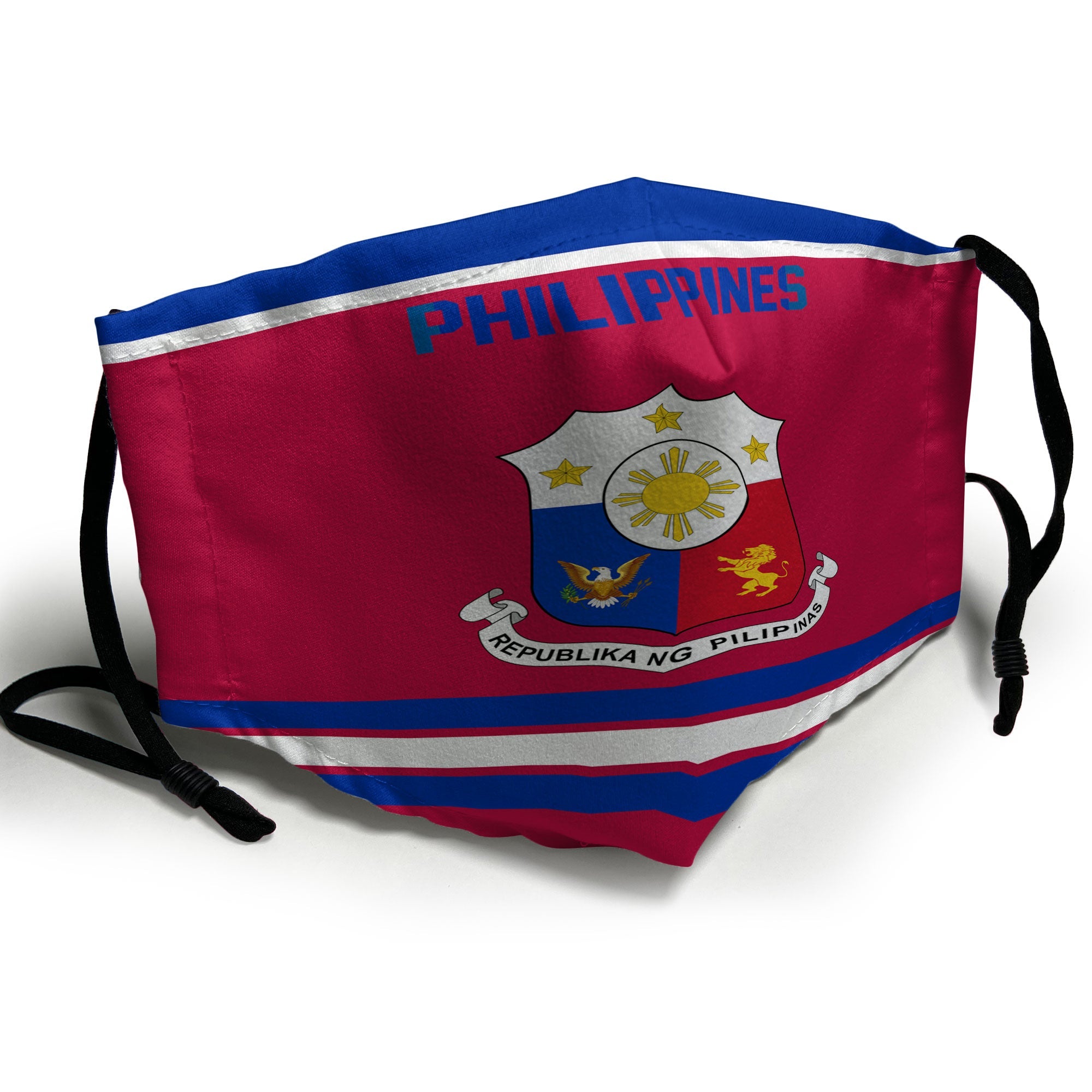 Philippines Face Mask Flag & Coat Of Arms Hockey Style