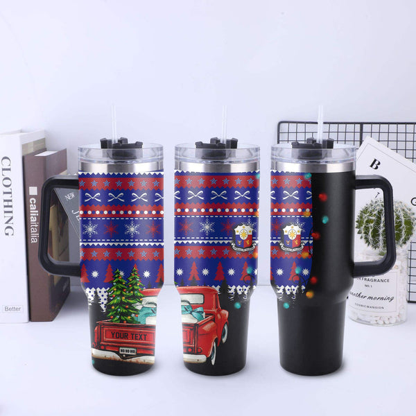 Philippines Handle Tumbler Coat Of Arms Christmas Style