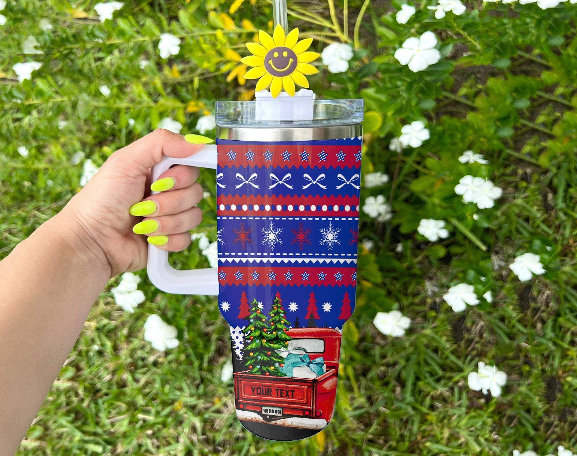 Philippines Handle Tumbler Coat Of Arms Christmas Style