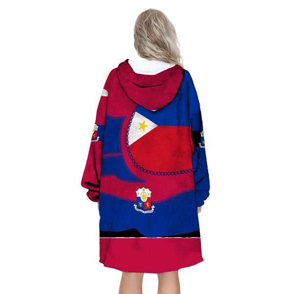 Philippines Hoodie Blanket Flag & Coat Of Arms Leather Style