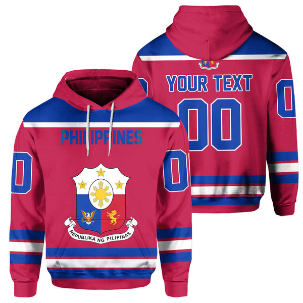 Philippines Hoodie Flag & Coat Of Arms Hockey Style