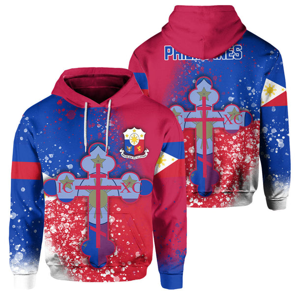 Philippines Hoodie Flag & Coat Of Arms Orthodox Style