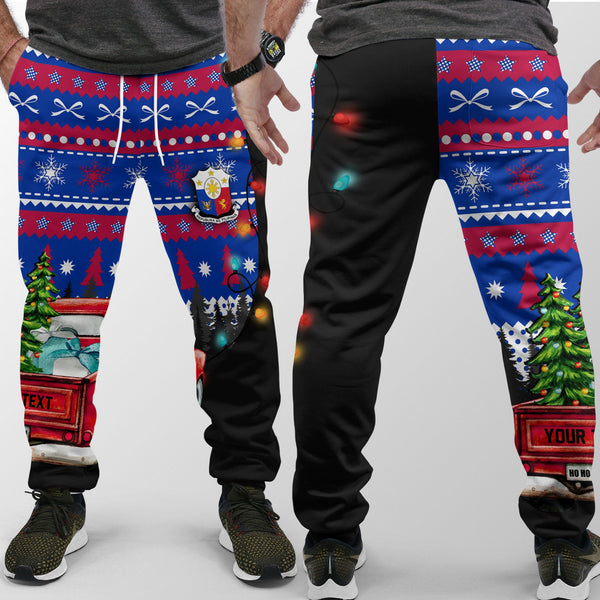 Philippines Jogger Pant Coat Of Arms Christmas Style