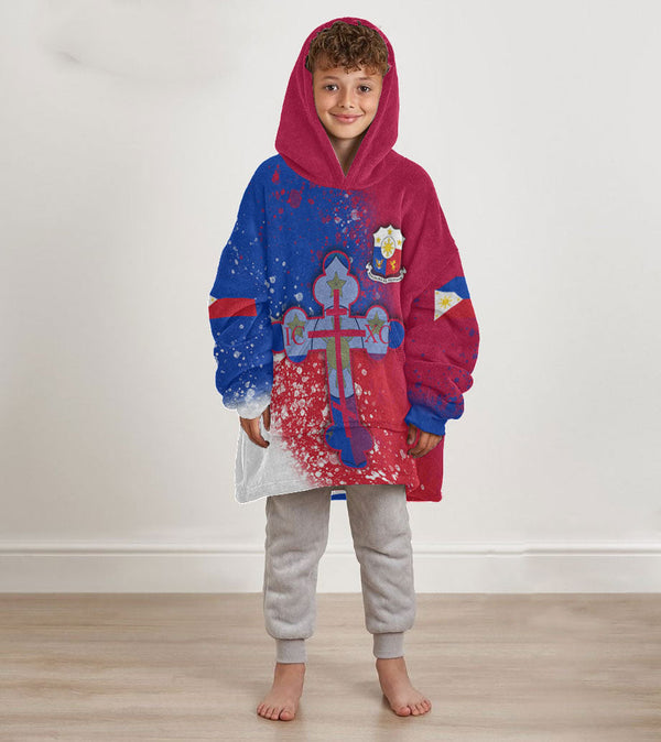 Philippines Kid Snug Hoodie Flag & Coat Of Arms Orthodox Style