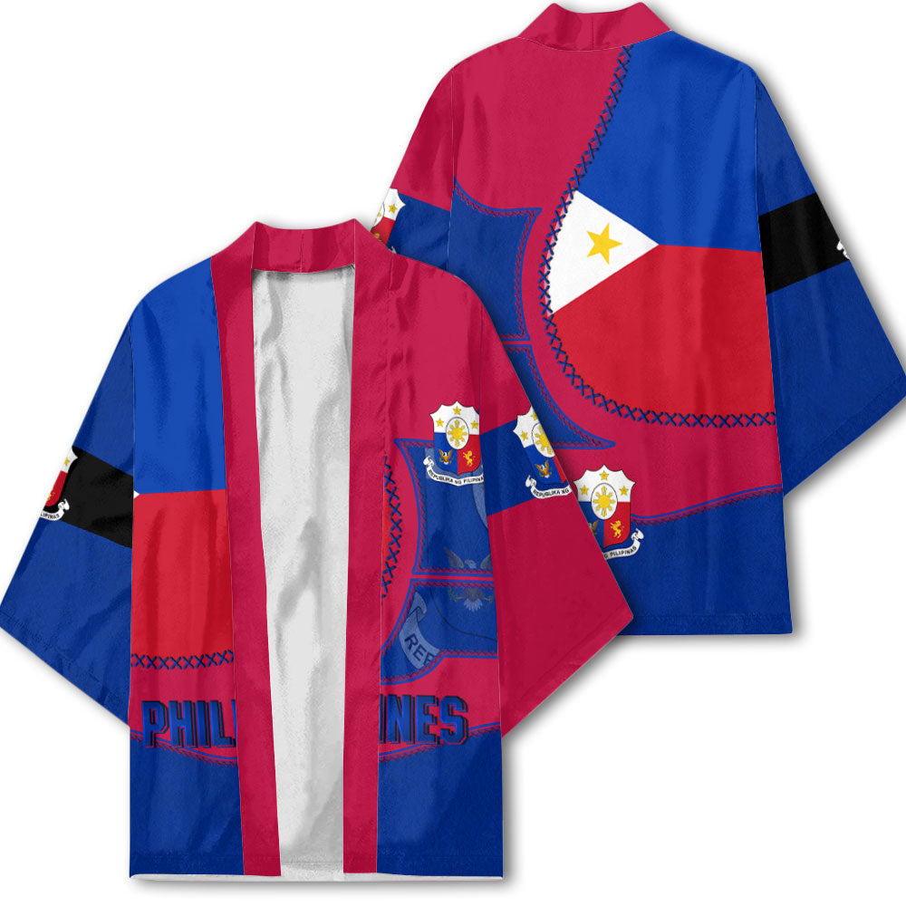 Philippines Kimono Flag & Coat Of Arms Leather Style