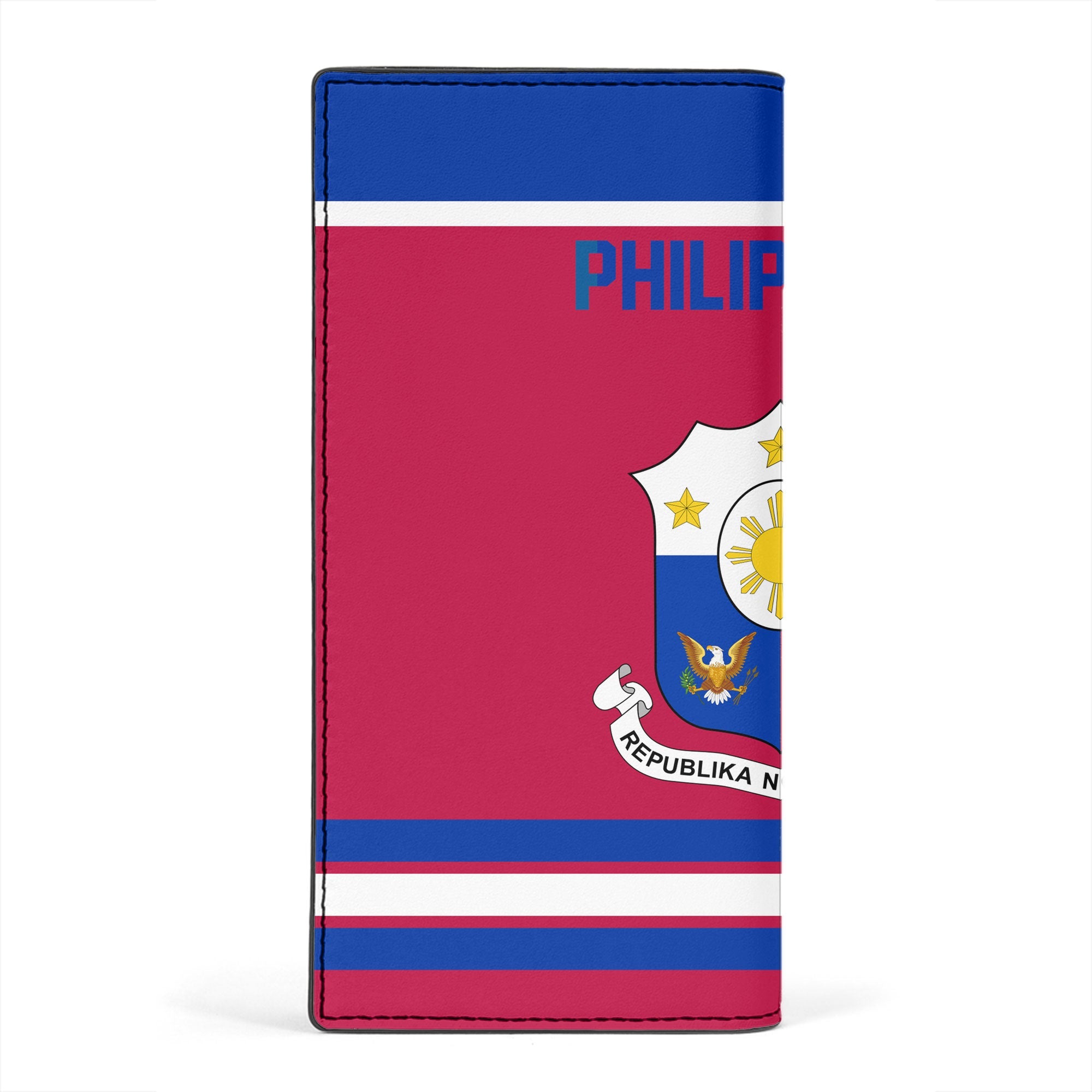 Philippines Leather Wallet Flag & Coat Of Arms Hockey Style