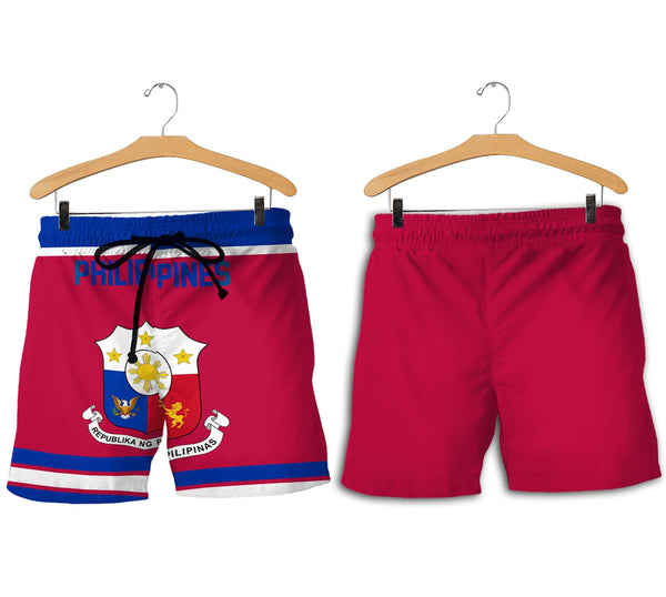 Philippines Men Short Flag & Coat Of Arms Hockey Style