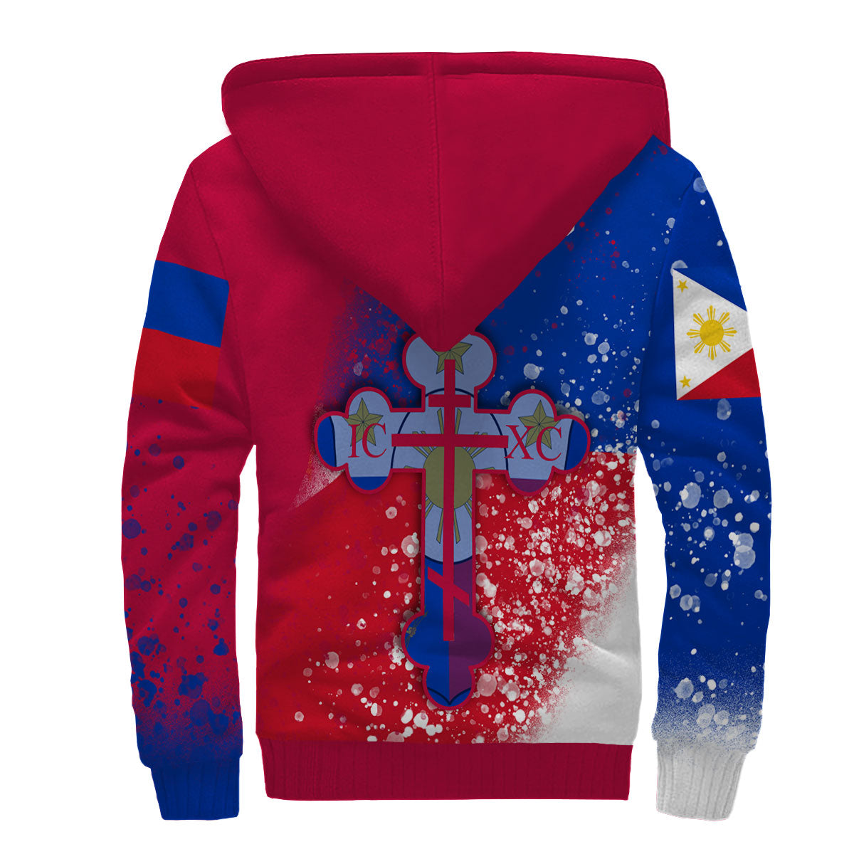 Philippines Sherpa Hoodie Flag & Coat Of Arms Orthodox Style