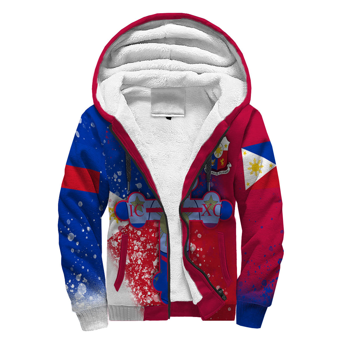 Philippines Sherpa Hoodie Flag & Coat Of Arms Orthodox Style