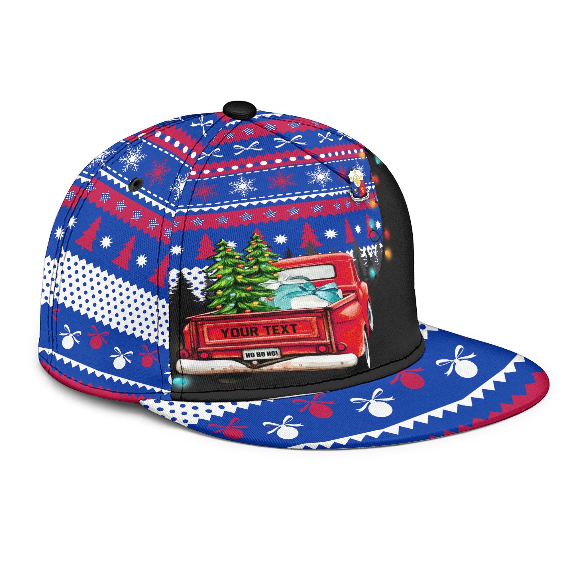 Philippines Snapback Hat Coat Of Arms Christmas Style