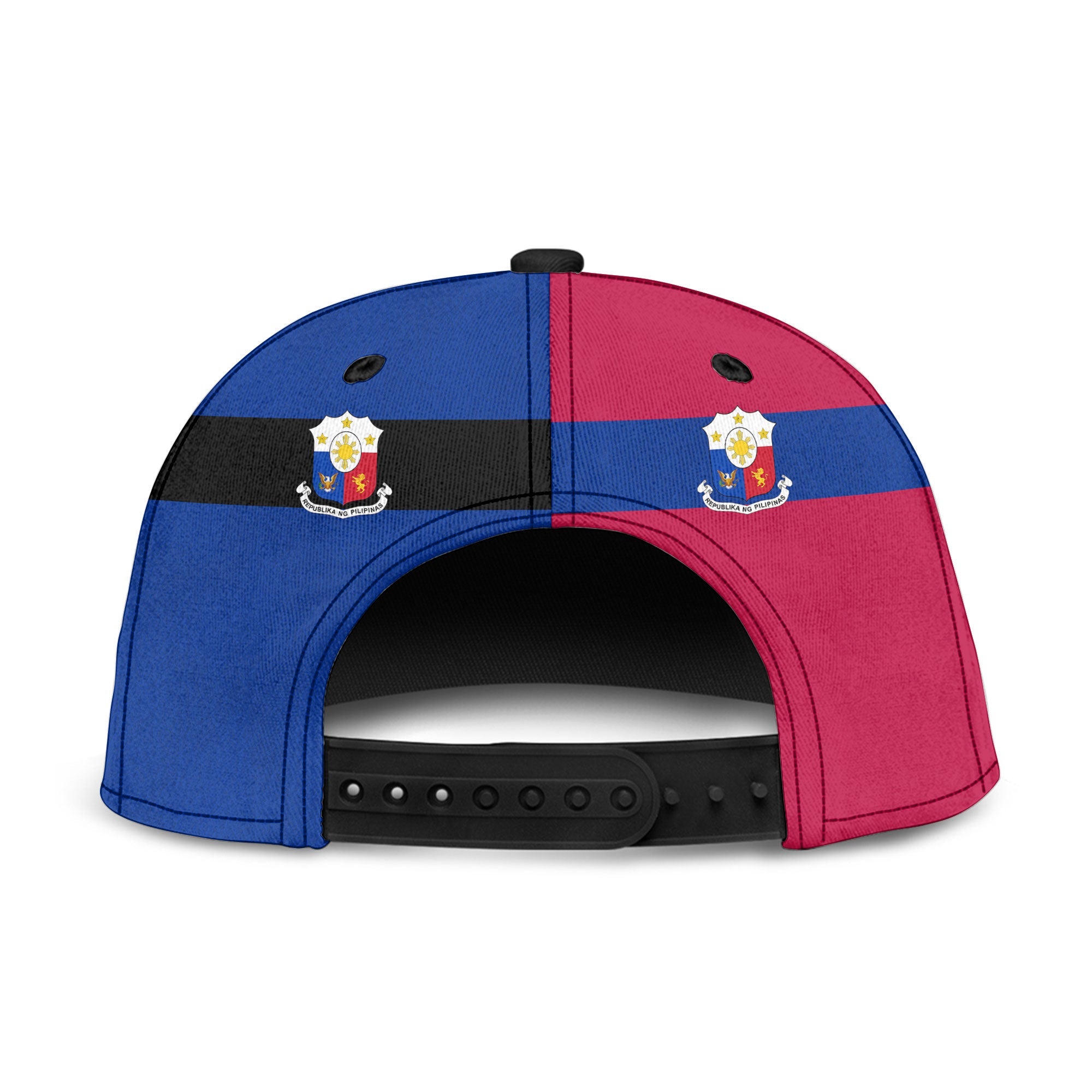 Philippines Snapback Hat Flag & Coat Of Arms Leather Style