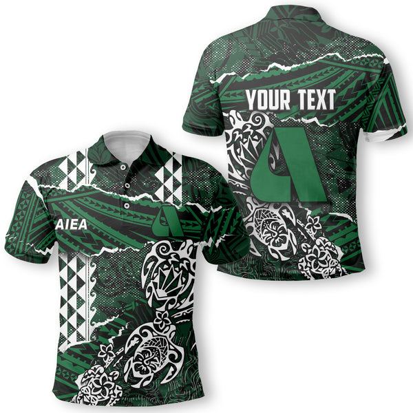 Hawaii Aiea High School Custom Polo Polynesian Turtle Style