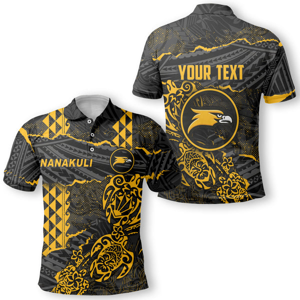 Hawaii Nanakuli High School Custom Polo Polynesian Turtle Style