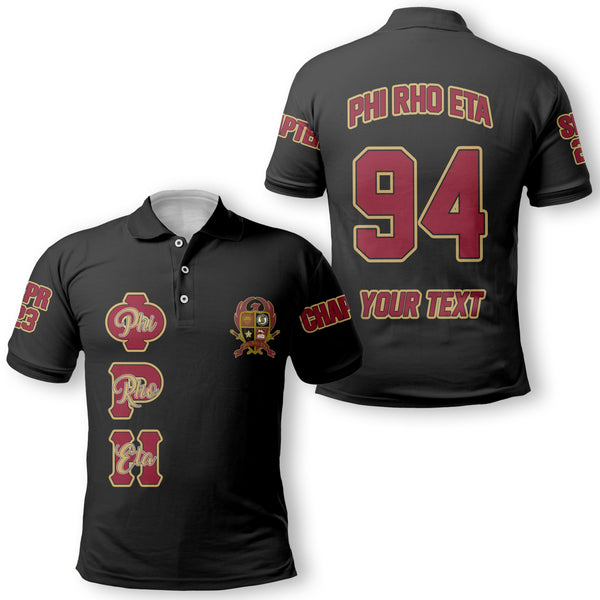 Fraternity Polo - Personalized Phi Rho Eta Polo Original Dark Style