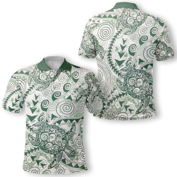 Hawaii Polynesian Turtle Polo Green Style