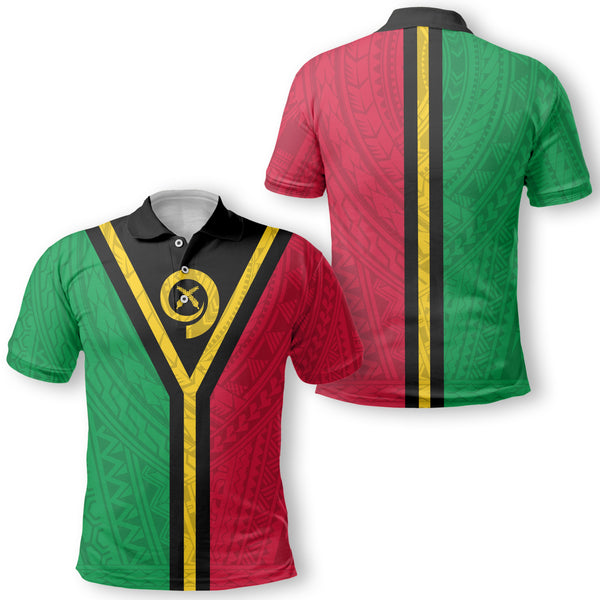 Vanuatu Polo Polynesian Flag Style