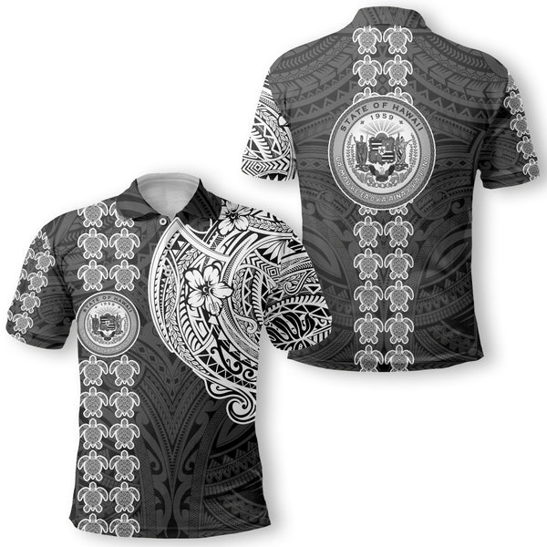 Hawaii Seal Polynesian Turtle Line Polo