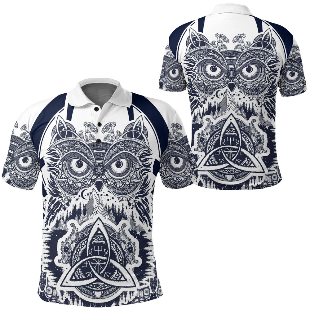 Viking Polo Shirt Viking Owl Celtic