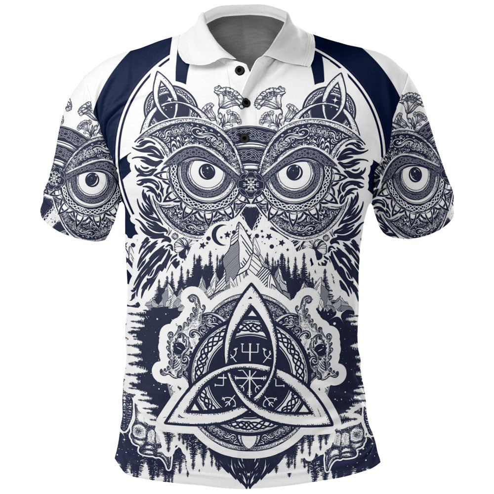 Viking Polo Shirt Viking Owl Celtic