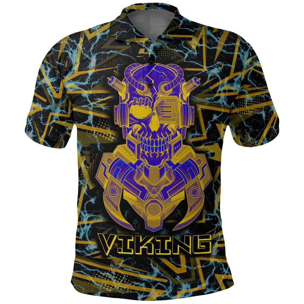 Viking Polo Shirt Viking 3D Robo Warrior