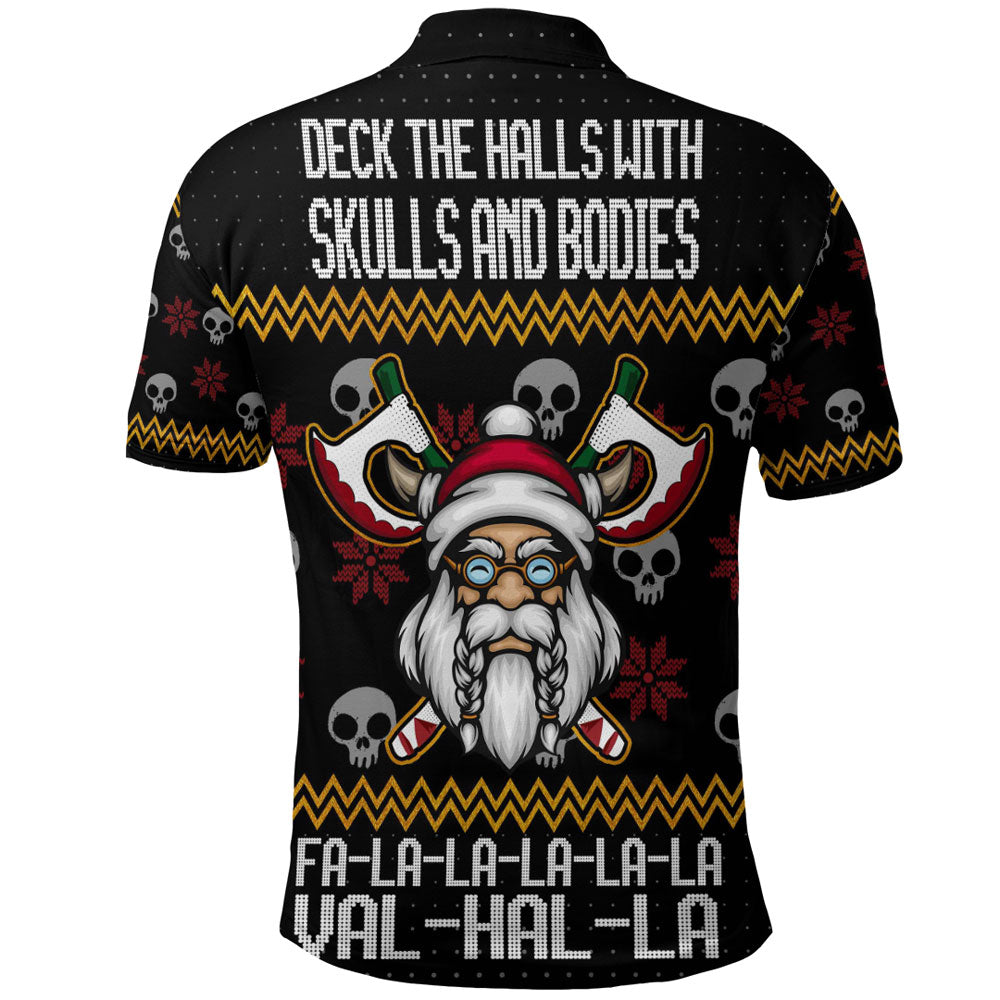 Viking Polo Shirt Santa In Valhalla