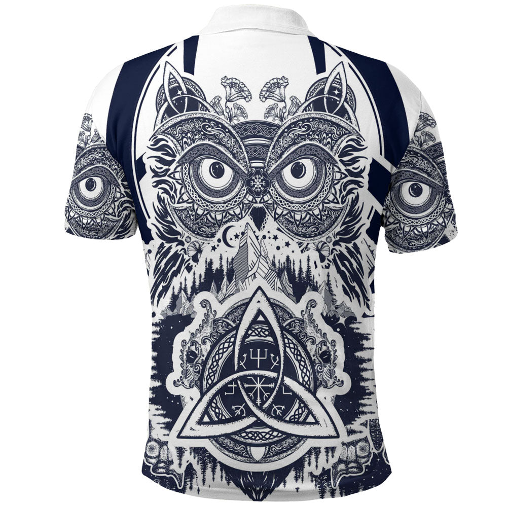 Viking Polo Shirt Viking Owl Celtic