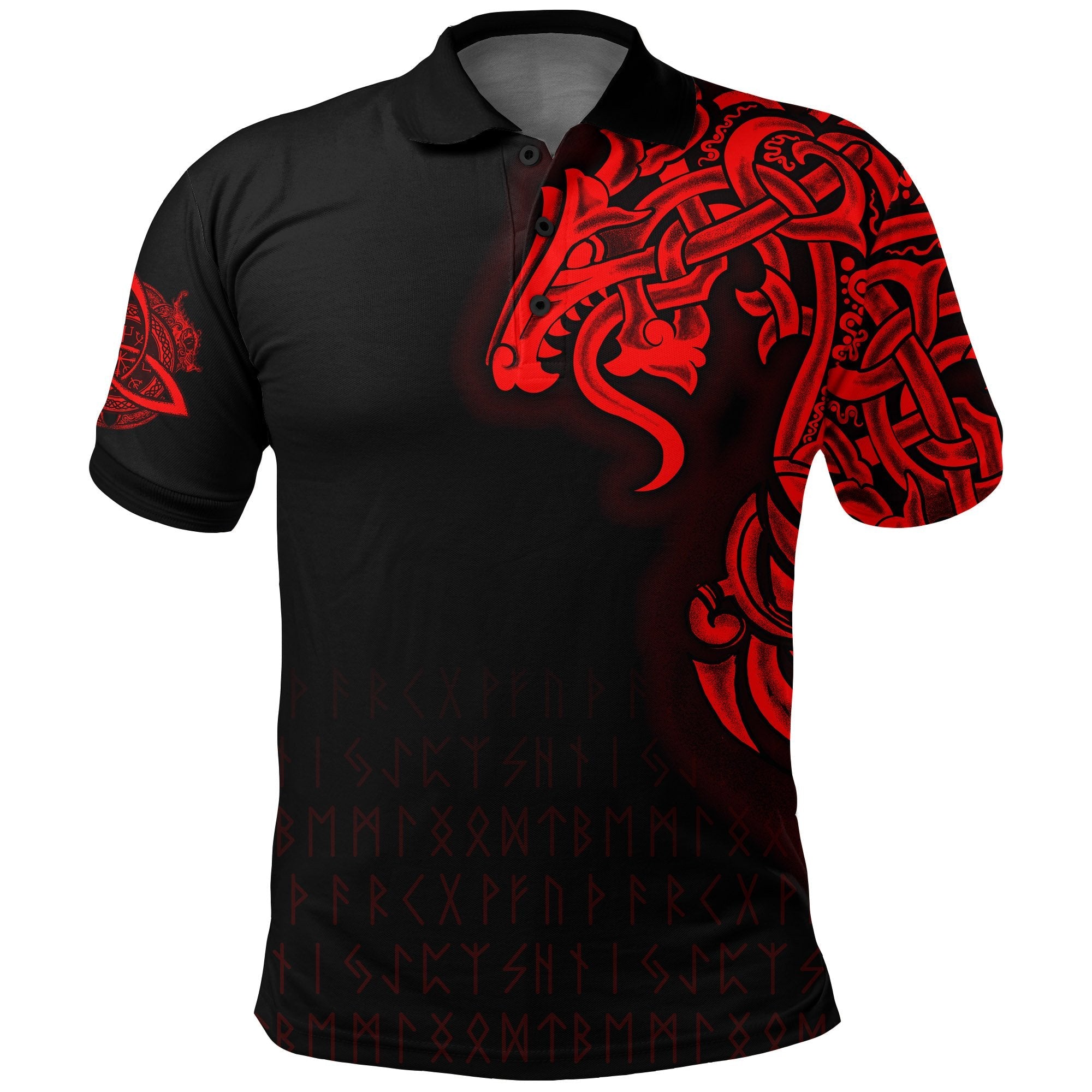 Viking Polo Shirt Best Jormungand Tattoo Style