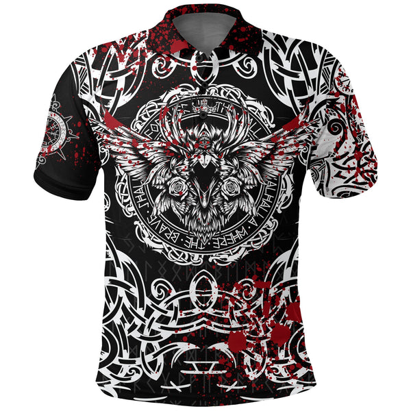 Viking Polo Shirt Raven Blood