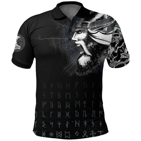 Viking Polo Shirt Warrior Tattoo 3D