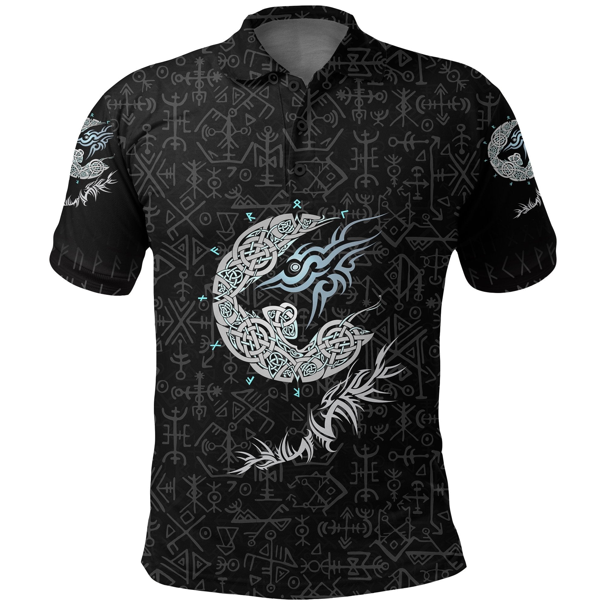 Viking Polo Shirt Fenrir Wolf