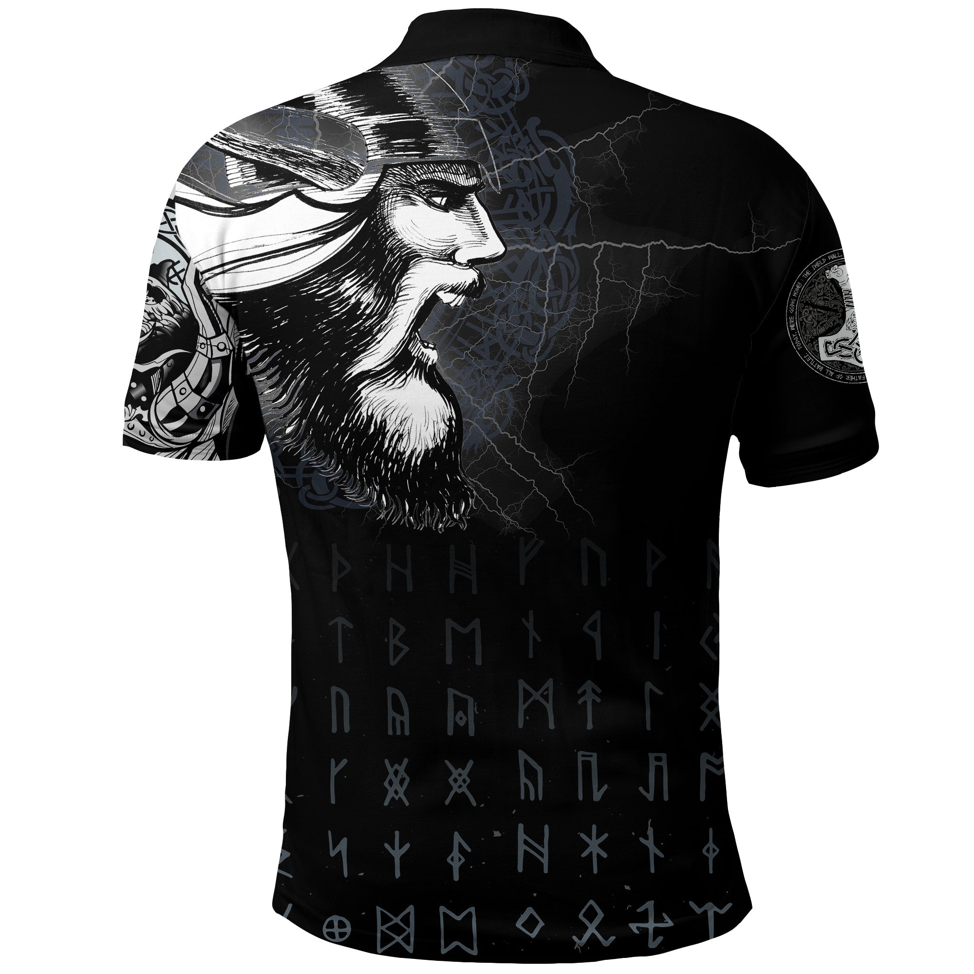 Viking Polo Shirt Warrior Tattoo 3D