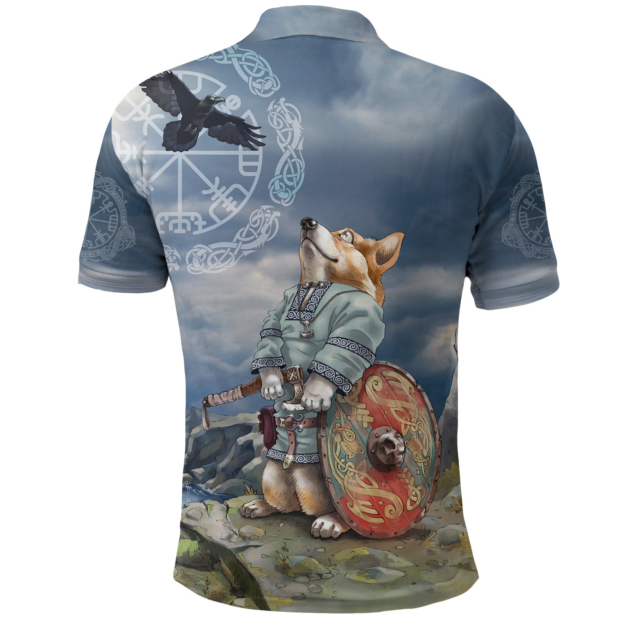 Viking Polo Shirt Corgi