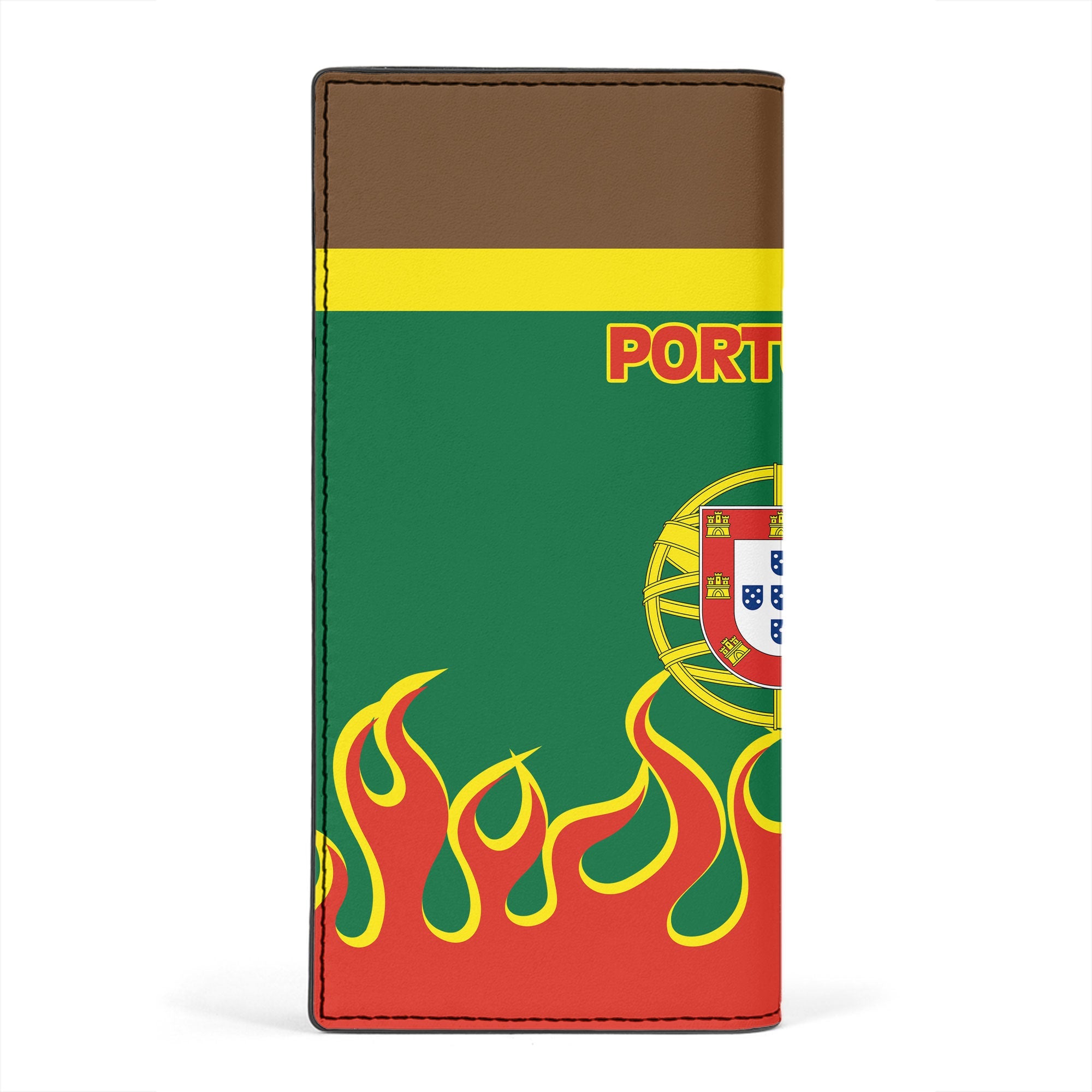 Portugal Leather Wallet Flag & Coat Of Arms Fire Hockey Style