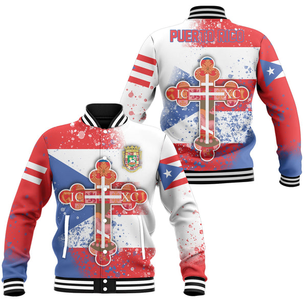 Puerto Rico Baseball Jacket Flag & Coat Of Arms Orthodox Style