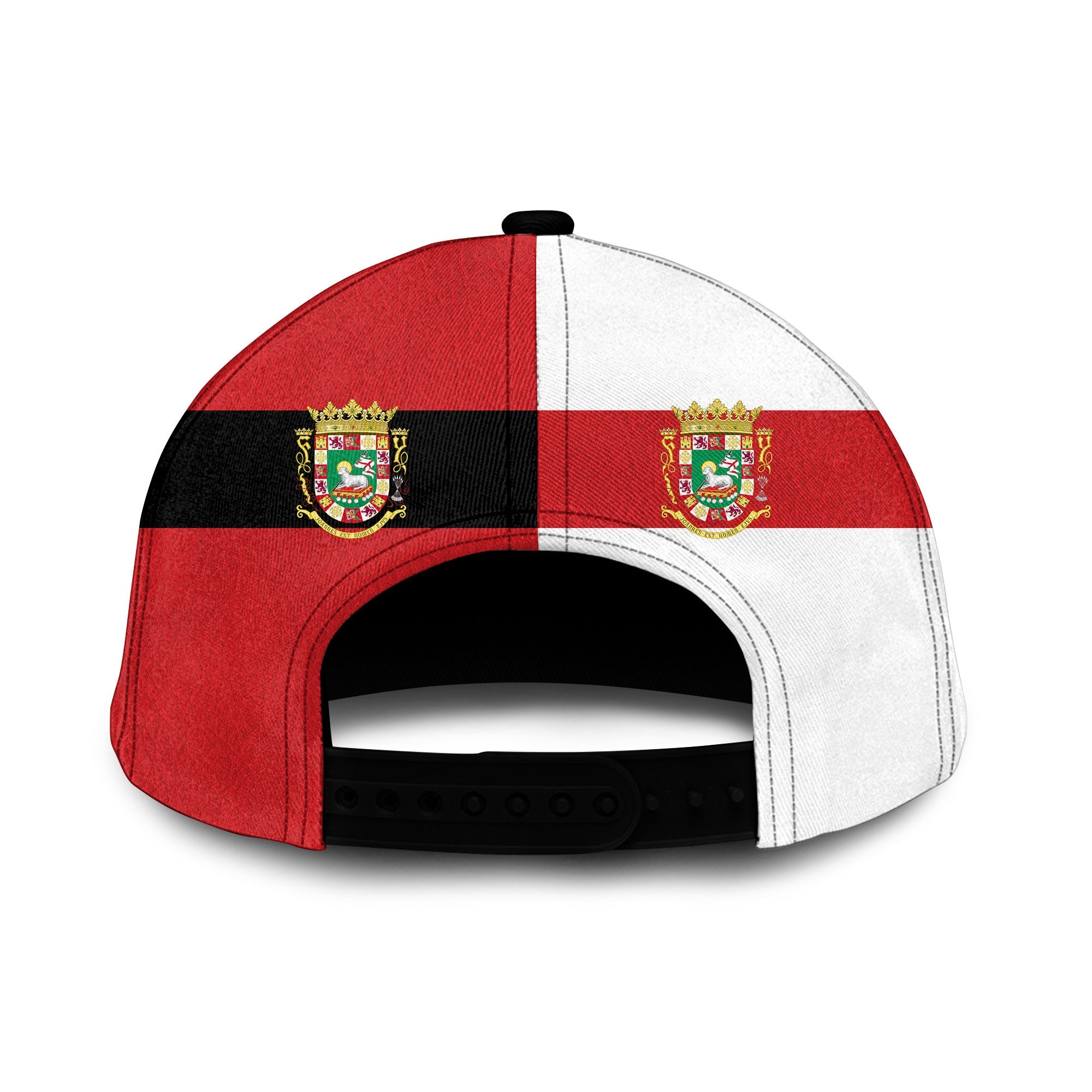 Puerto Rico Classic Cap Flag & Coat Of Arms Leather Style