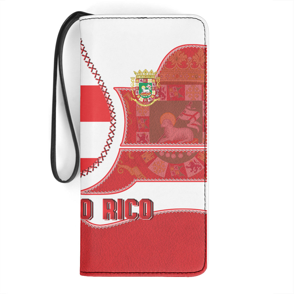 Puerto Rico Clutch Purse Flag & Coat Of Arms Leather Style