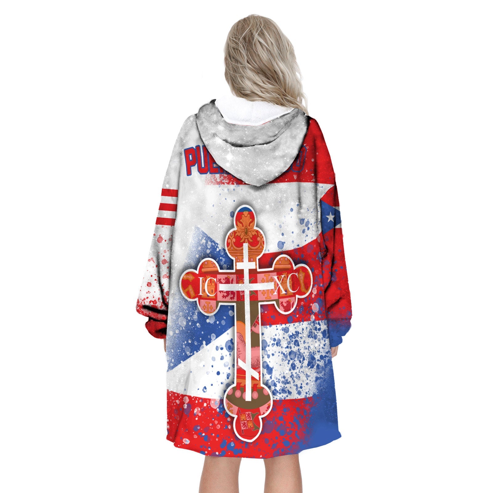 Puerto Rico Snug Hoodie Flag & Coat Of Arms Orthodox Style