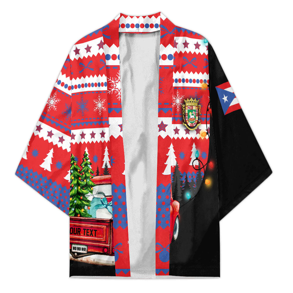 Puerto Rico Kimono Coat Of Arms Christmas Style